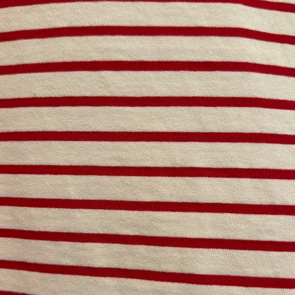 J. Crew Red & Cream Striped Boatneck Top - Picture 3 of 6